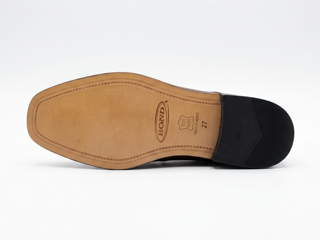 Zapato De Vestir Bond Est 11715 Cabra Borrego Suela Cuero - Imagen 4